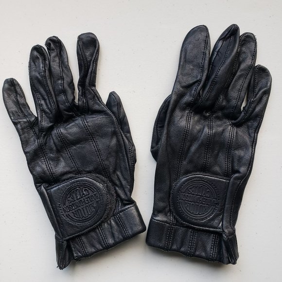 Harley-Davidson Accessories - Harley-Davidson Unlined Black Leather Motorcycle Gloves, M Women